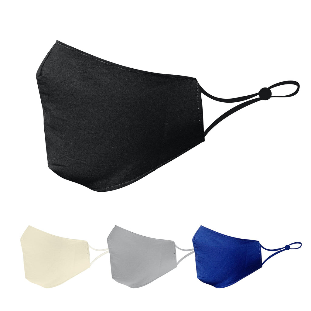 Cotton Face Mask Cloth Masks for Mouth Nose Washable Reusable Double Layer Covering Adjustable Ear Pack Lot Black