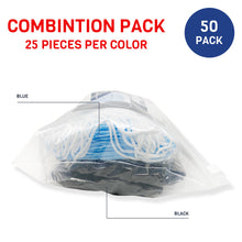 Load image into Gallery viewer, AMLIFE 50 Pack Face Masks Blue-Black Combo 3-Ply Filter - Made in USA with Imported Fabric 
