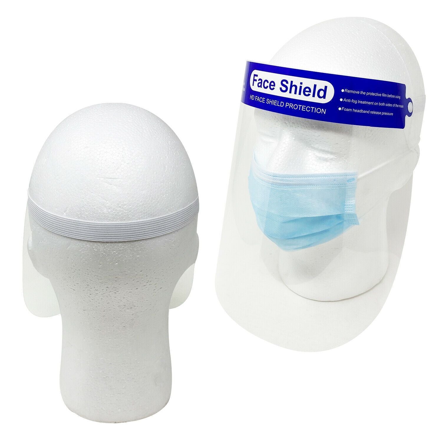 Combo Pack] 50 Face Mask 1 Face Shield Mouth Cove
