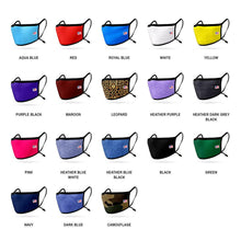 Load image into Gallery viewer, 5 Pack Face Masks Adjustable Cloth Double Layer Washable Reusable Made in USA Pack A
