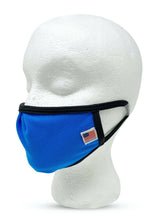 Load image into Gallery viewer, Kids Face Mask for Boys Girls Children Cotton Cloth Double Layer Masks Washable Reusable age 3 to 7 Made in USA Blue
