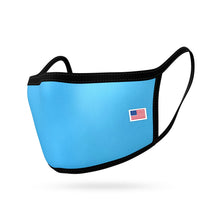 Load image into Gallery viewer, Kids Face Mask for Boys Girls Children Cotton Cloth Double Layer Masks Washable Reusable age 3 to 7 Made in USA Aqua
