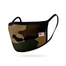 Load image into Gallery viewer, Kids Face Mask for Boys Girls Children Cotton Cloth Double Layer Masks Washable Reusable age 3 to 7 Made in USA Camouflage
