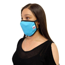 Load image into Gallery viewer, Made in USA Face Masks Mouth Nose Washable Reusable Double Layer Mask Cotton Cloth Blend Aqua Blue
