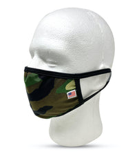 Load image into Gallery viewer, Made in USA Face Masks Mouth Nose Washable Reusable Double Layer Mask Cotton Cloth Blend Camouflage
