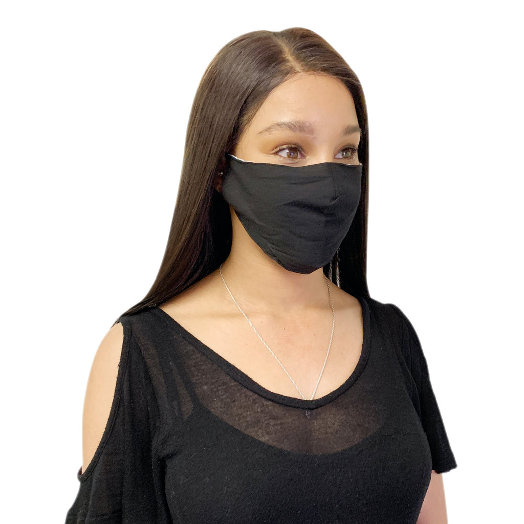 Pack Black Cotton Mask Cloth Masks for Mouth Nose Washable