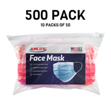 Load image into Gallery viewer, Amlife Disposable Face Masks Protective 3-Ply Filter Made in USA with Imported Fabric Magenta
