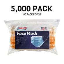 Load image into Gallery viewer, Amlife Disposable Face Masks Protective 3-Ply Filter Made in USA with Imported Fabric Orange
